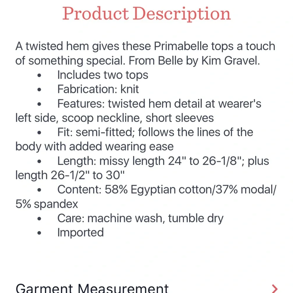 Belle by Kim Gravel Twisted hem tee - Picture 7 of 10